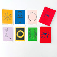 Load image into Gallery viewer, Various cards layed out of the Sacred Symbol Oracle Deck