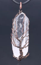 Load image into Gallery viewer, Clear Quartz Wire Wrapped Tree Necklaces