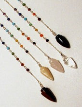Load image into Gallery viewer, Chakra Stone Dowsing Pendulum