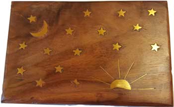 Moon & Stars Wooden Box