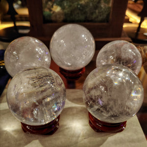 Clear Quartz Crystal Scrying Ball
