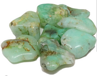 A bundle of 5 Chrysoprase Crystals depicted.
