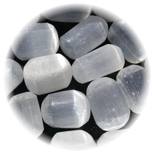 Load image into Gallery viewer, Selenite Tumbled Pocket Stones
