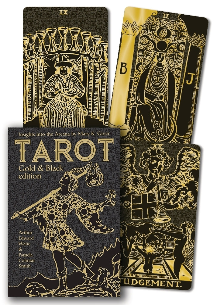 Tarot Gold & Black Rider Waite Deck