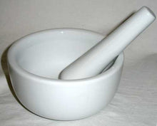 Load image into Gallery viewer, Mortar &amp; Pestle Ceramic (White)
