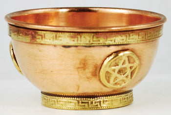 Pentacle Copper Altar Offering Bowl (Small)
