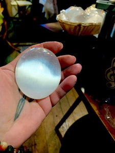 Selenite Soothing Palm Stones