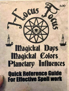Hocus Pocus Quick Reference Guide